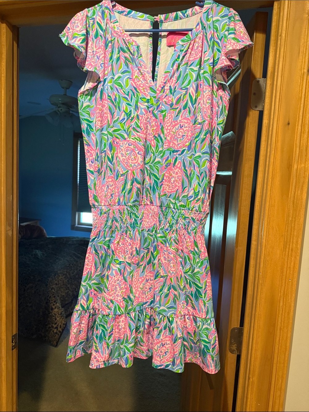 Lilly Pulitzer Pink & Green Floral Romper. Worn and washed one time.